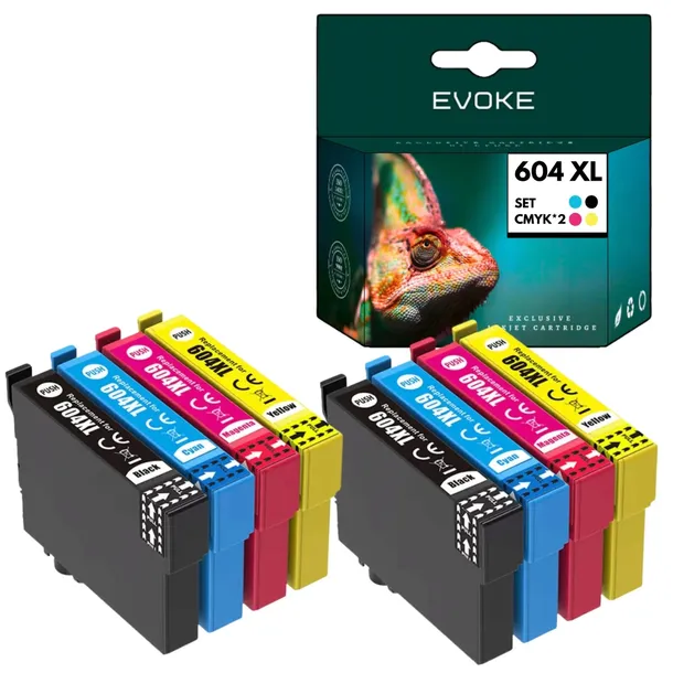 8x Tusz 604 XL do drukarki Epson XP-2200 XP-2205 XP-3200 XP-3205 XP-4200
