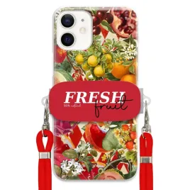 etui-do-iphone-12-mini-czerwona-smycz-crossbody-uchwyt-fresh-fruit-owoce