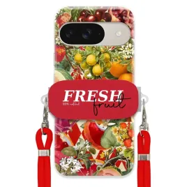 etui-do-google-pixel-9-5g-czerwona-smycz-crossbody-uchwyt-fresh-fruit-hit