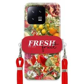 etui-do-xiaomi-13-pro-czerwona-smycz-crossbody-uchwyt-fresh-fruit-owoce