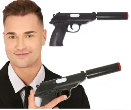 pistolet-z-tlumikiem-25-cm-bron-akcesoria-karnawal-halloween