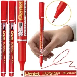 cienkopis-foliopis-marker-permanentny-06mm-pentel-nf450-czerwony-2-szt