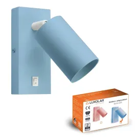 lampa-scienna-kinkiet-plafon-tuba-metal-spot-led-gu10-niebieska-z-wlacznik