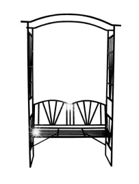 pergola-ogrodowa-luk-z-lawka-na-roze-metalowa