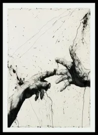 plakat-na-sciane-monochromatyczna-reka-boga-i-adama-modern-40x30cm