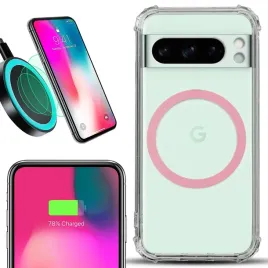 etui-do-google-pixel-8-pro-antishock-case-przezroczyste-styl-magsafe-rozowy