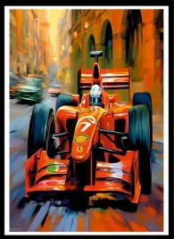 plakat-na-sciane-do-salonu-czerwony-bolid-wyscig-wlochy-formula-1-40x30-cm