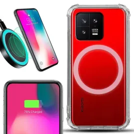 etui-do-xiaomi-13-antishock-case-przezroczyste-styl-magsafe-rozowy-ochronna