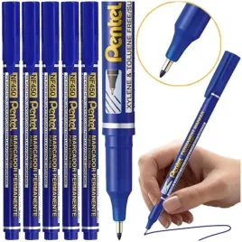 cienkopis-foliopis-marker-permanentny-06mm-pentel-nf450-niebieski-5-szt