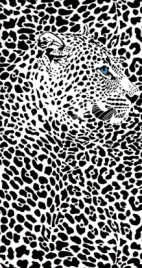 recznik-plazowy-kapielowy-100x180-summer-xxl-pantera-biala-czarna