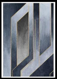 plakat-na-sciane-do-salonu-metaliczne-srebne-znaki-zlote-dodatki-40x30-cm