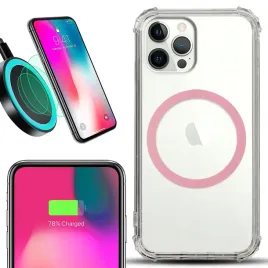 etui-do-iphone-12-pro-max-antishock-case-przezroczyste-styl-magsafe-rozowy