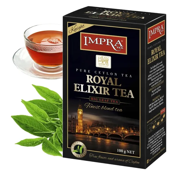 IMPRA KNIGHT royal elixir HERBATA CZARNA aromat BERGAMOTKI LIŚCIASTA 100g