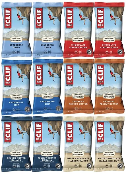 CLIF BAR Baton Energetyczny pakiet batonów 6 Smaków 12×68 g (12 szt.)