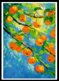 plakat-na-sciane-do-salonu-i-kuchni-galazki-jabloni-mlode-owoce-40x30-cm
