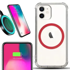 etui-do-iphone-12-mini-antishock-case-przezroczyste-styl-magsafe-czerwony