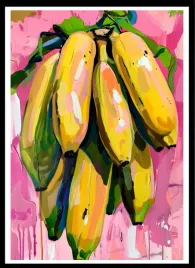 plakat-na-sciane-do-salonu-i-kuchni-zlocista-kisc-bananow-owoce-40x30-cm