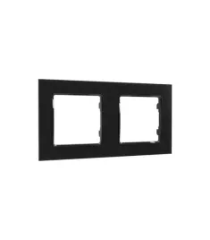 shelly-ramka-do-wlacznikow-wylacznikow-swiatla-oswietlenia-podwojna-czarna