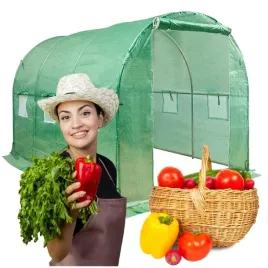 tunel-foliowy-ogrodowy-szklarnia-2x35-7m2-zielony-6-okien-z-moskitierami