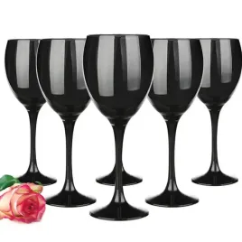 kieliszki-do-wina-czarne-300-ml-zestaw-6-sztuk