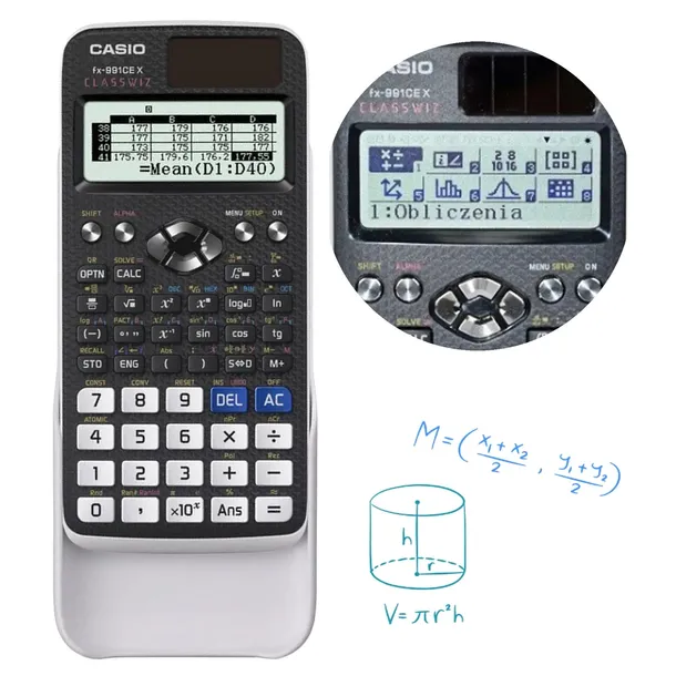 KALKULATOR NAUKOWY CASIO NA MATURĘ CYFROWY WYŚWIETLACZ LCD JĘZYK POLSKI