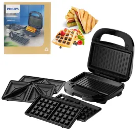 opiekacz-philips-wymienne-plytki-w-zestawie-do-gofrow-panini-kanapek-750-w