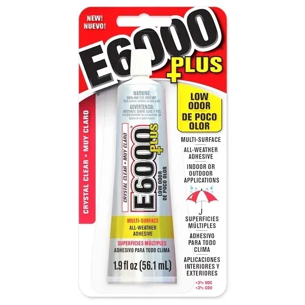 E6000 PLUS+ ELASTYCZNY KLEJ DO UBRAŃ TKANIN MOCNY