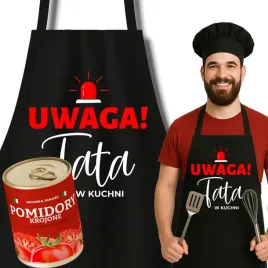 puszka-pomidory-fartuch-czarny-prezent-dzien-ojca-dla-taty-uwaga-tata