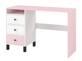 biurko-t-3-mlodziezowe-dla-dziecka-bialy-rozowy-szuflady-cichy-domyk