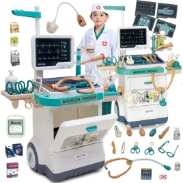duzy-zestaw-lekarza-wozek-stacja-medyczna-maly-doktor-szpital-rtg-ekg-26-el