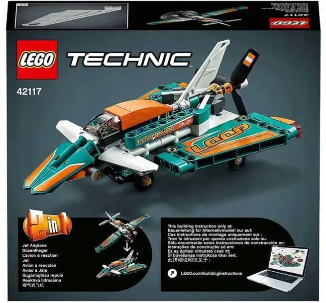 klocki-lego-technic-samolot-wyscigowy-42117-stan-nowy