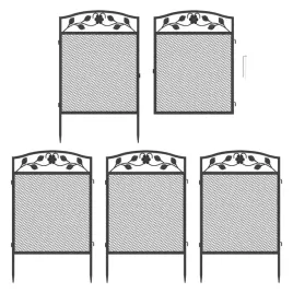 5-paneli-wytrzymale-metalowe-plotek-ogrodowy-110cm