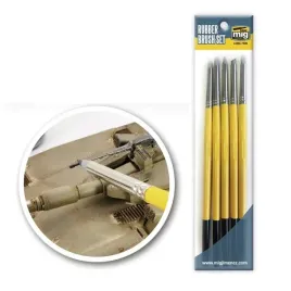 ammo-mig-7606-zestaw-pedzli-rubber-brush-set