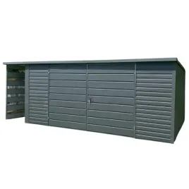 garaz-ogrodowy-5x3-z-wiata-1x3-or-schowek-blaszany-ciemny-grafit-mat-premium