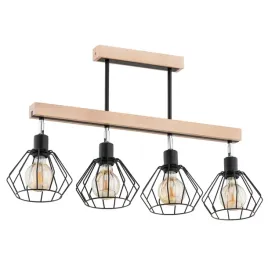 lampa-sufitowa-drewniana-pilar-4xe27-15w-czarne-klosze-alfa