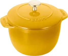 staub-la-cocotte-maly-garnek-okragly-16-cm-cytrynowy-la-cocotte