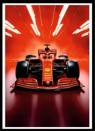 plakat-na-sciane-do-salonu-nowoczesny-czerwony-bolid-formula-1-40x30-cm