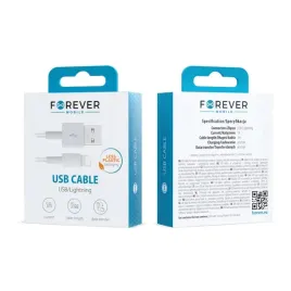 forever-kabel-usb-lightning-30-m-1a-bialy