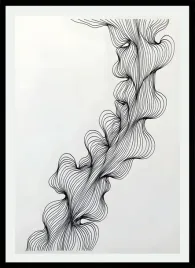 plakat-na-sciane-do-salonu-abstrakcyjne-rysunkowe-liscie-modern-40x30-cm
