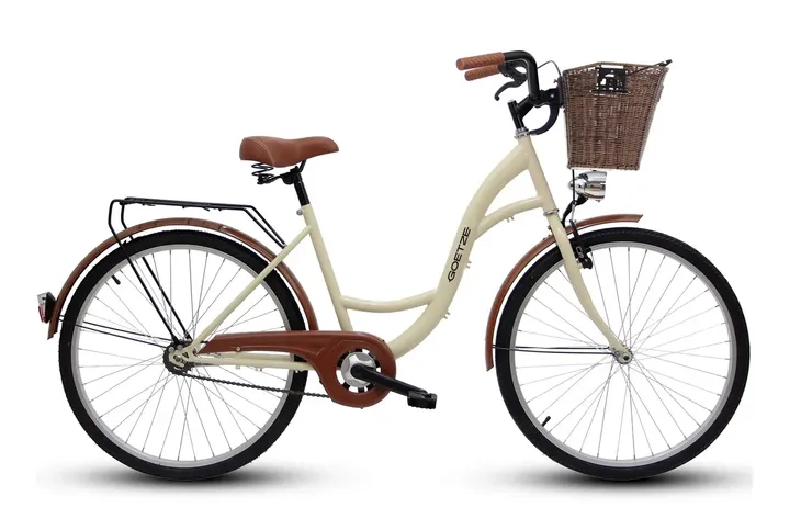 Rower miejski Goetze eco 26 rama 17 cali koło 26 " beżowy