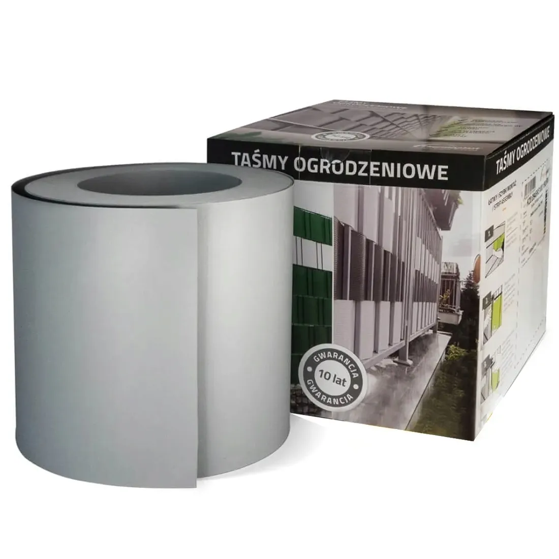 tasma-ogrodzeniowa-thermoplast-basic-szara-stan-nowy