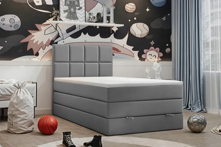 Łóżko tapicerowane Olaf Premium 120x200 Szare