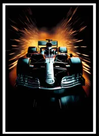 plakat-na-sciane-do-salonu-czarny-mercedes-bolid-wyscig-formula-1-40x30-cm