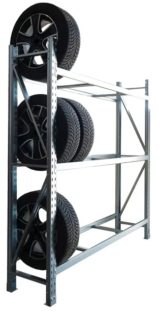 REGAŁ NA OPONY KOŁA stojak metalowy ocynkowany 200x195x45 do garażu piwnicy