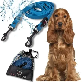 smycz-regulowana-treningowa-przepinana-linka-wodoodporna-pvc-5m-blue