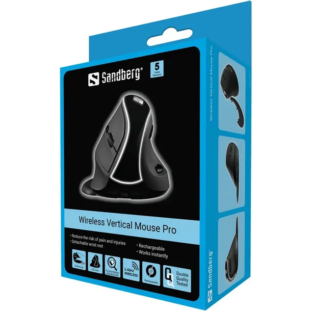 sandberg-wireless-vertical-mouse-pro-stan-nowy-kolor-czarny