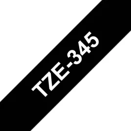brother-tze345-18mm-white-on-black