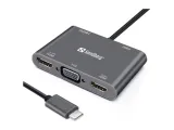 sandberg-usb-c-dock-2xhdmi-1xvga-usb-pd-waga-z-opakowaniem-0-07-kg