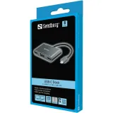 sandberg-usb-c-dock-2xhdmi-1xvga-usb-pd-stan-nowy-waga-z-opakowaniem-0-07-kg