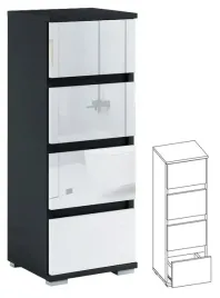 097064-regal-slupek-szafka-lazienkowa-przedpokoj-32-100-czarny-polysk